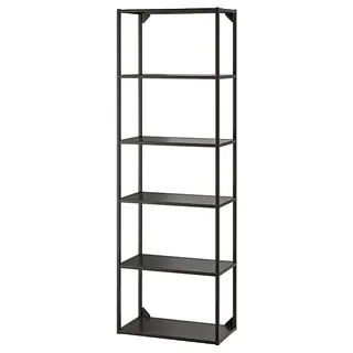 ENHET high fr w shelves, anthracite, 60x30x180 cm