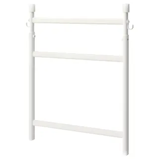 SUNNERSTA adjustable rack with hooks, Width 45.7 cm