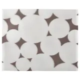 VÅRKLYNNE place mat, patterned black/white, 36x29 cm