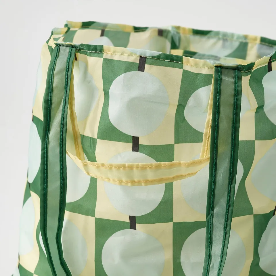 SKYNKE Carrier bag, pale yellow/multicolour, 45x36 cm