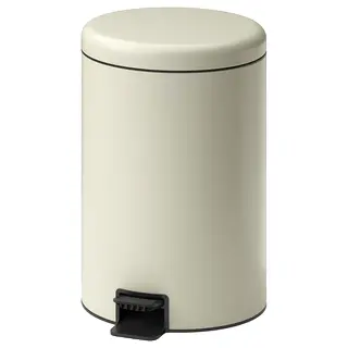 STENTRAPPA pedal bin, light grey-beige, 18 l