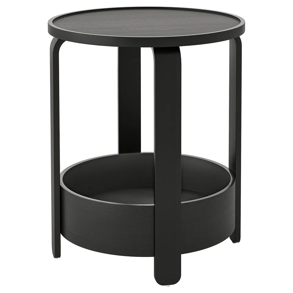 BORGEBY Side table, black, 46 cm