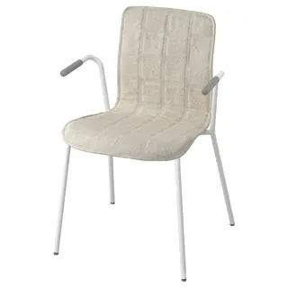 LÄKTARE chair cover, Gunnared light beige, Height 44 cm