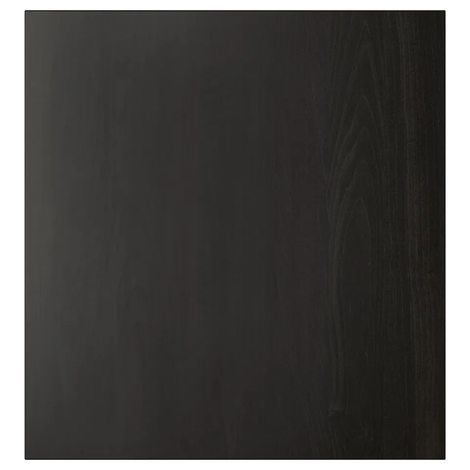 LAPPVIKEN black-brown door, sleek, modern, wooden texture, square shape, simple design.