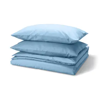 PILTANDVINGE duvet cover and 2 pillowcases, light blue, 200x200/50x80 cm