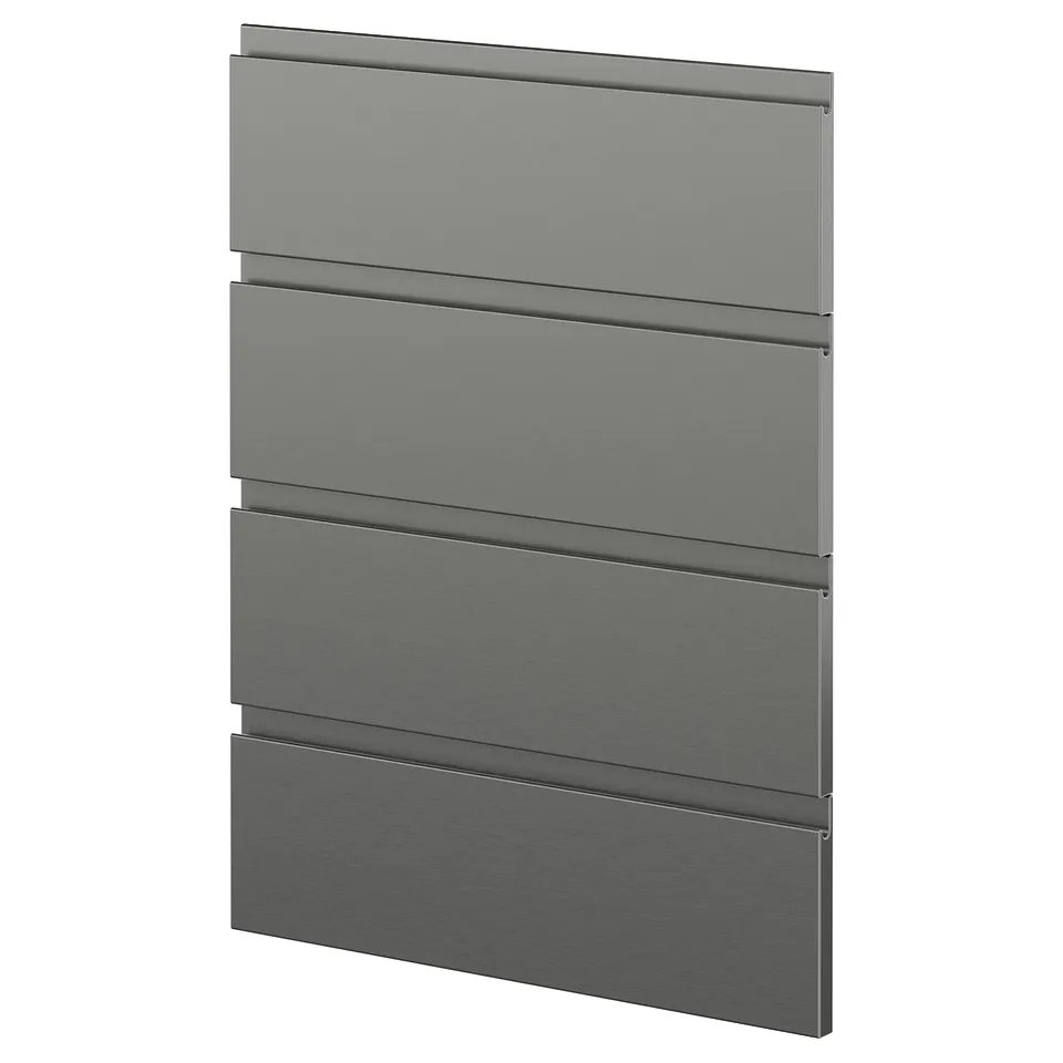 METOD 4 fronts for dishwasher, Voxtorp stainless steel effect, 60 cm