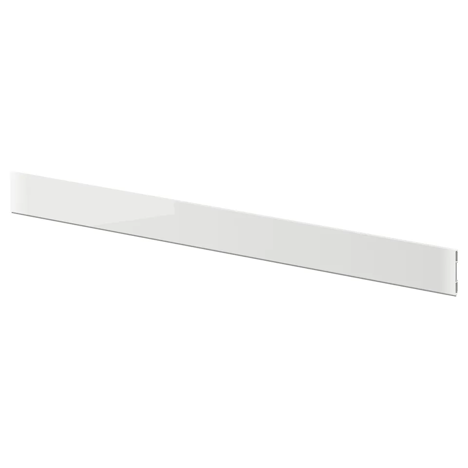 RINGHULT: sleek grey high-gloss front panel, rectangular shape, durable plastic foil.