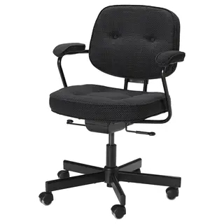 ALEFJÄLL office chair, Finnaryd grey/black, Width 64 x Depth 64 cm