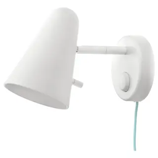 FUBBLA LED wall lamp, white, Width 10 x Depth 20 x Height 15 cm