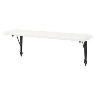 TRANHULT / KROKSHULT wall shelf, white stained aspen, 80x20 cm