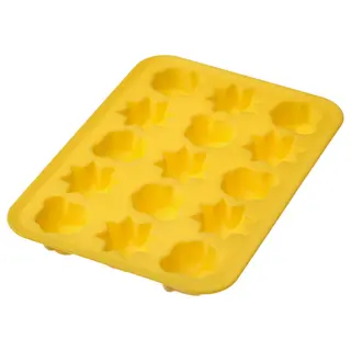 SURSÖT ice cube tray, bright yellow, Height 2 x Length 20 x Width 14.5 cm