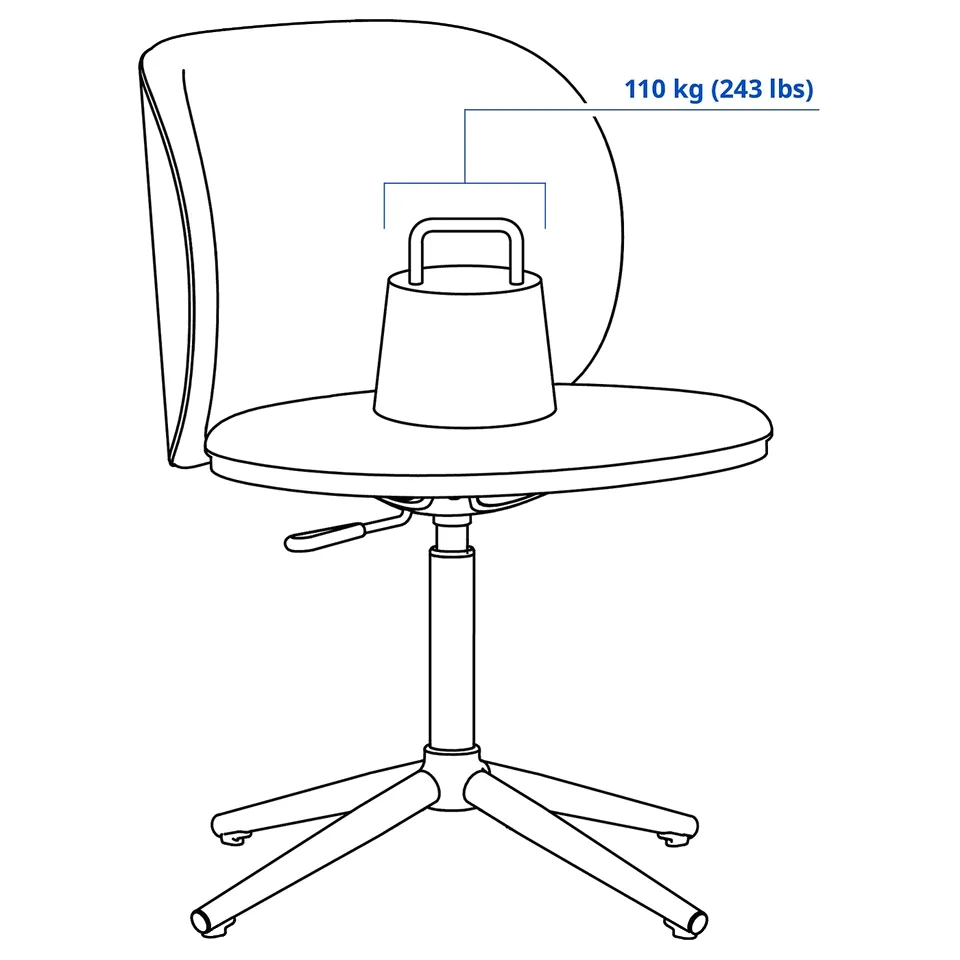 KRYLBO Swivel chair, Tonerud dark beige