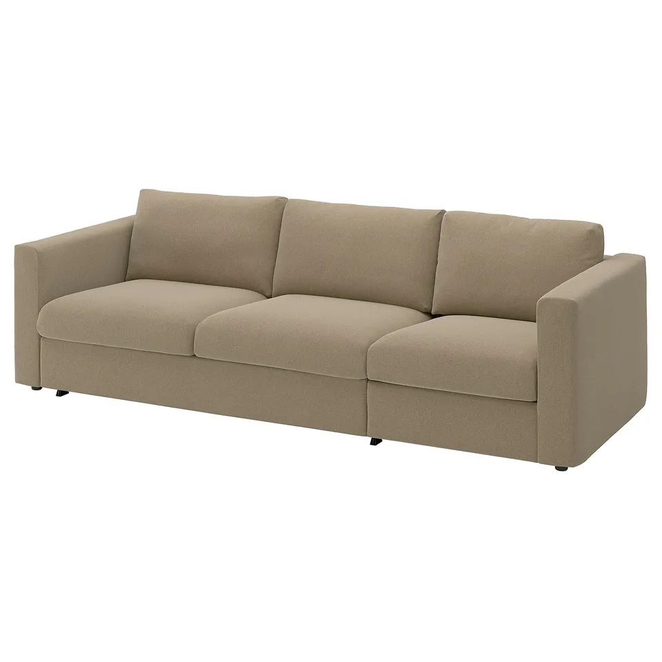 VIMLE 3-seat sofa-bed, Johanneshov brown-beige