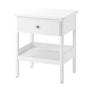 TYSSEDAL bedside table, white, 51x40 cm