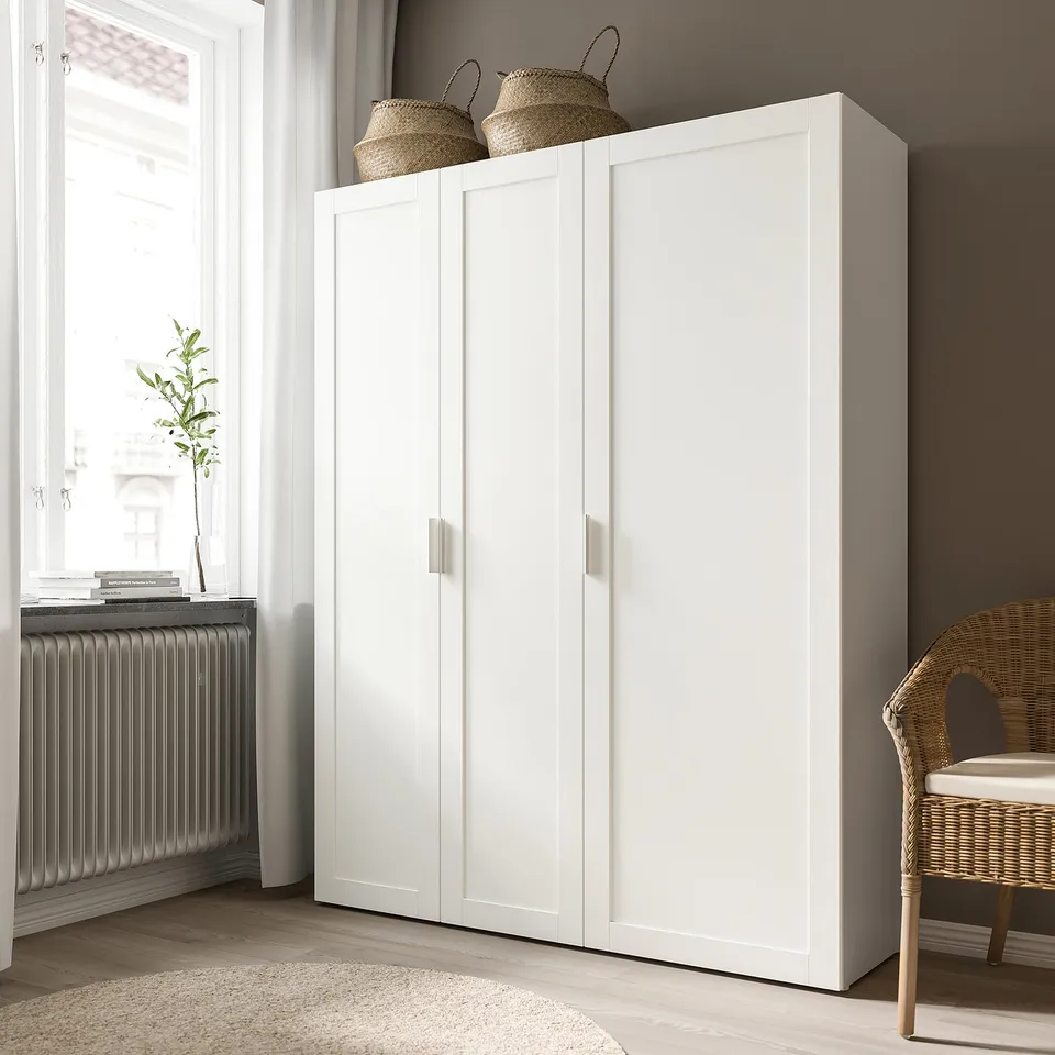 SANNIDAL Door with soft closing hinges, white, 60x180 cm