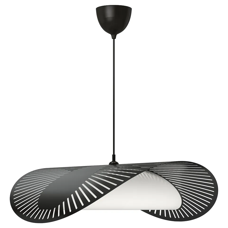 KVÄLLSDOPP / HAVSDJUP Pendant lamp, black, 72 cm