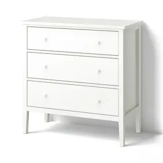 GULLABERG chest of 3 drawers, white/anchor/unlock-function, 99x48x100 cm