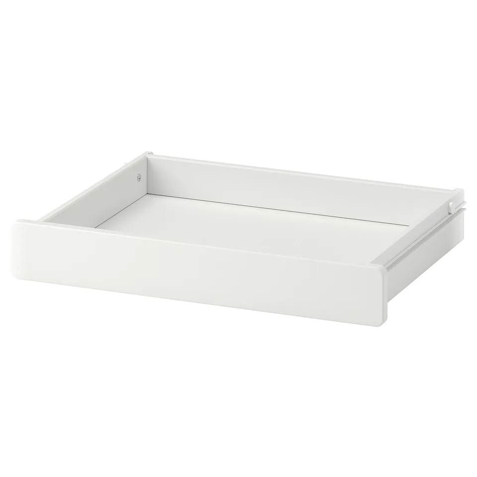 RELATERA white rectangular drawer, minimalist design, fiberboard & acrylic paint.
