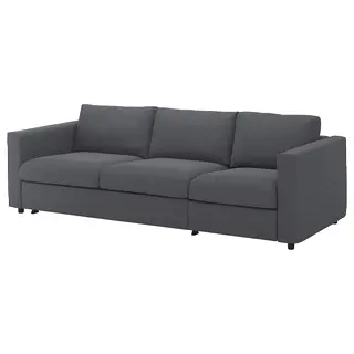 VIMLE cover for 3-seat sofa-bed, Gunnared medium grey