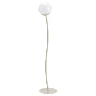 SOLVINDEN floor lamp, solar-powered/outdoor beige, Height 120 cm