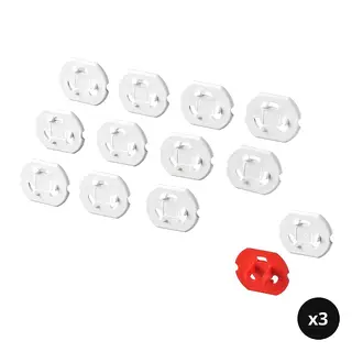 PATRULL set: safety plug x3, white