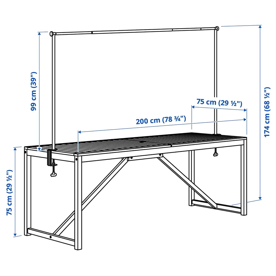 Illustration with measurements for the product: NÄMMARÖ.