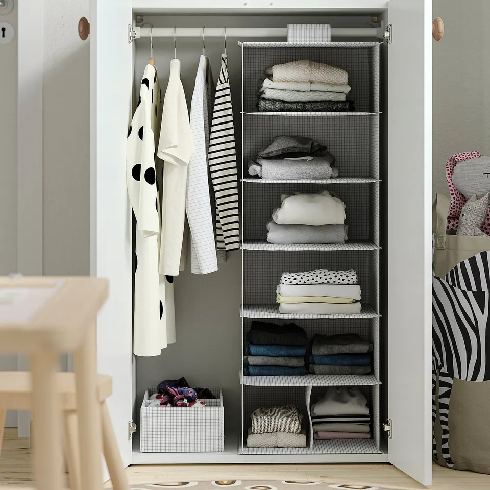 LASTARE Wardrobe combination, white, 60x42x101 cm