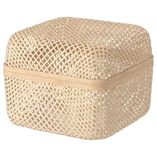 SMARRA box with lid, natural, 30x30x23 cm