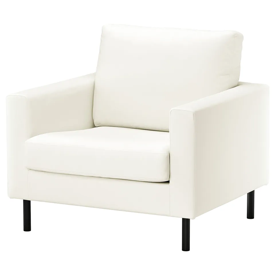 White SALTSJÖBADEN chair, modern & comfy.