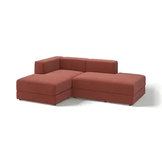JÄTTEBO chaise longue modules, Samsala brown-red, Depth 160 x Height 71 x Width 229 cm