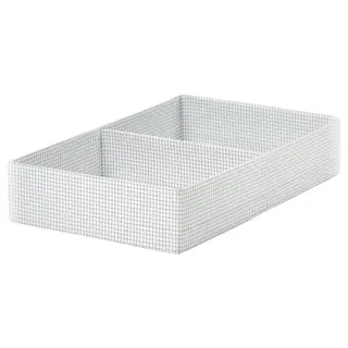 STUK box with compartments, white/black, 32x51x10 cm
