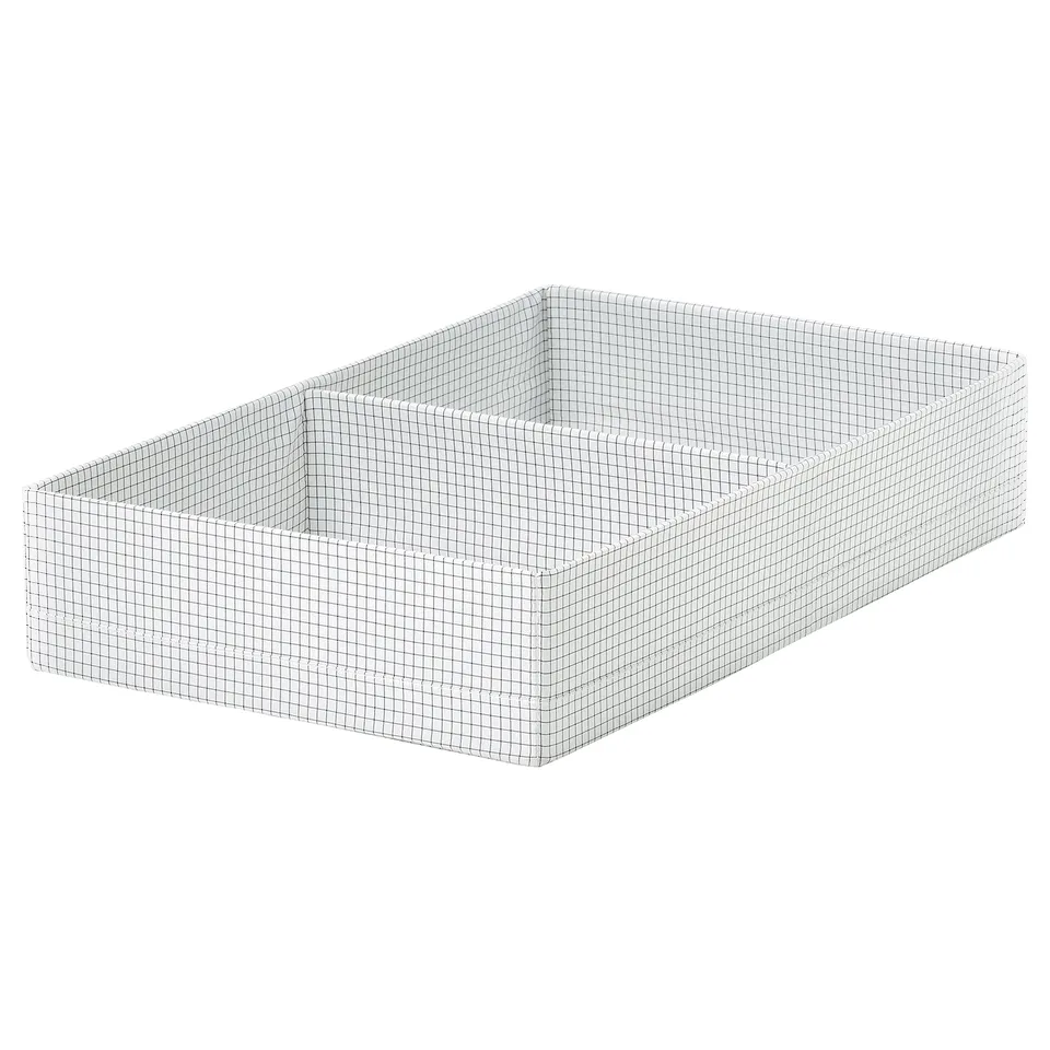 STUK Box with compartments, white/black, 32x51x10 cm