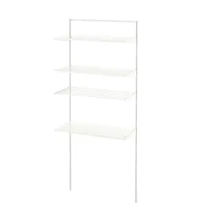 BOAXEL laundry combination, white/metal, 82x40x201 cm
