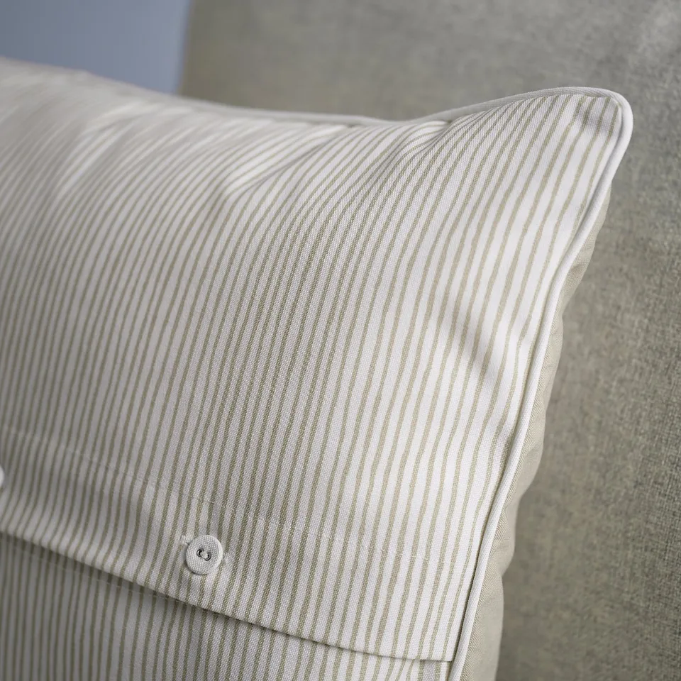 MURSENAP Cushion, beige white/embroidery, 40x58 cm