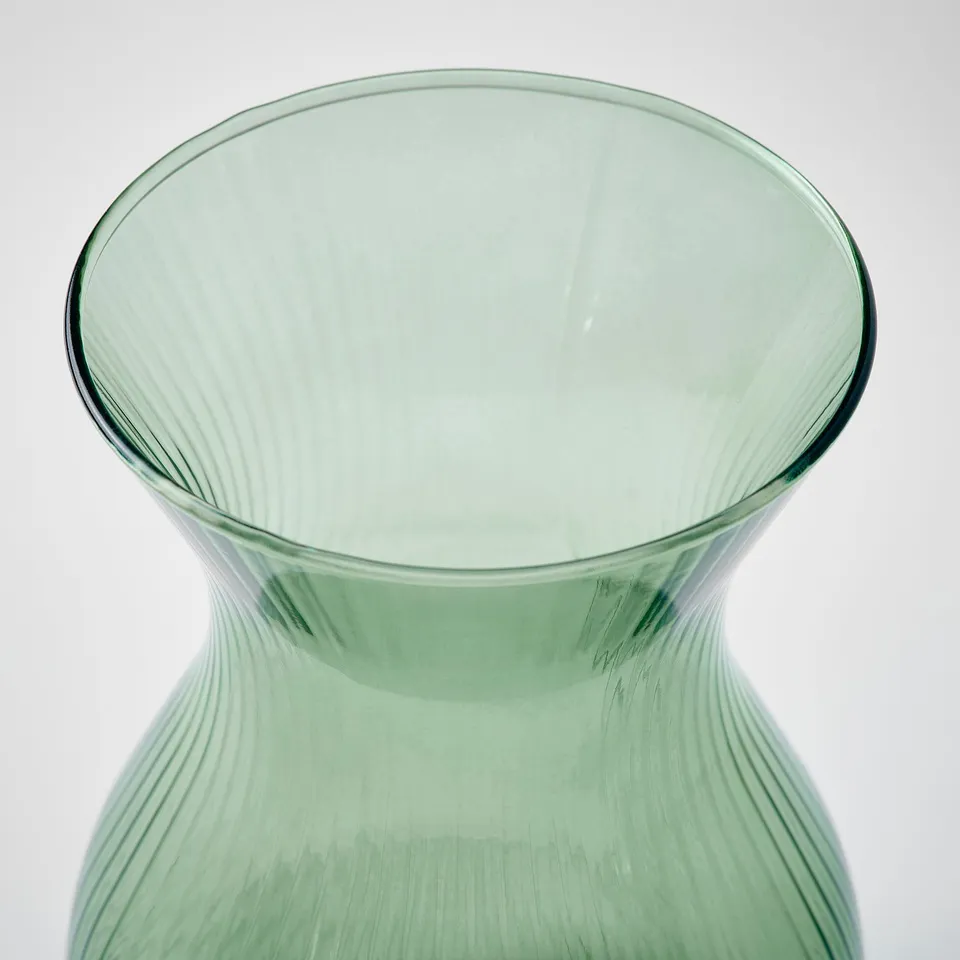 ROSENMÅS Vase, green, 18 cm