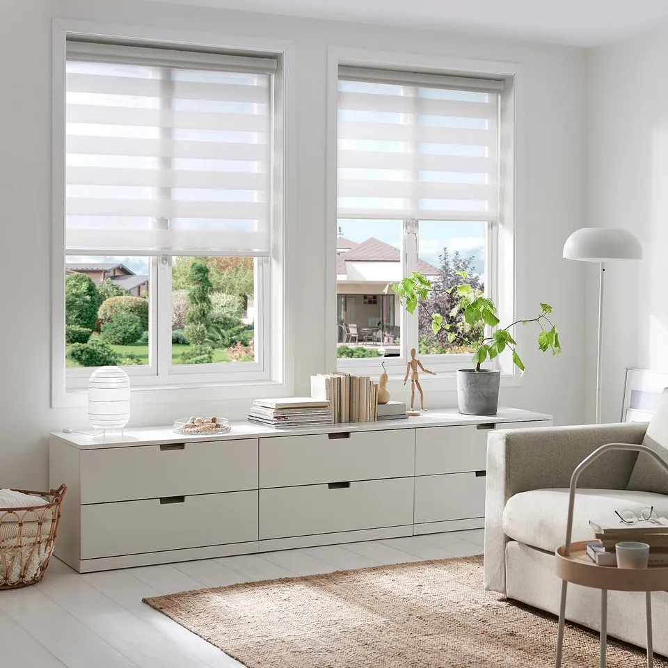 TANDLUNDFLY Double roller blind, 100x155 cm