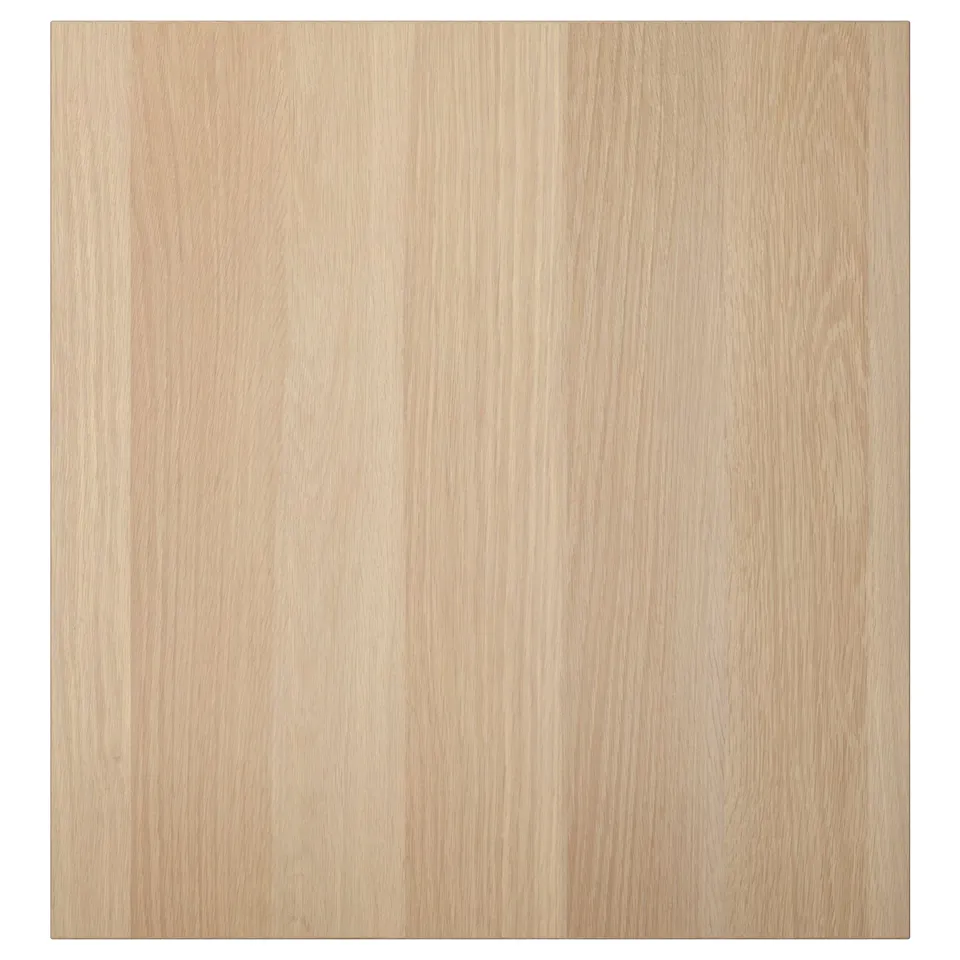 LAPPVIKEN white oak effect cabinet door - rectangular, smooth wood design, particleboard with paper foil front.