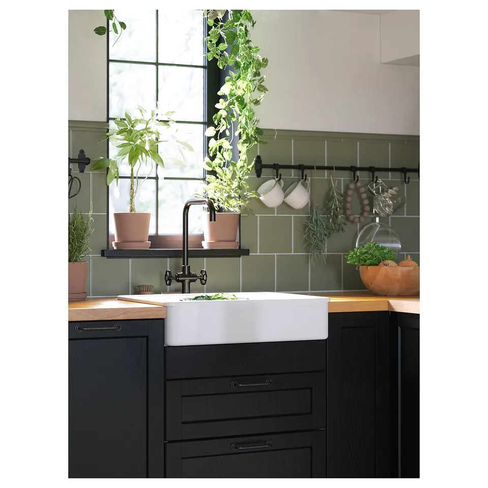 KARLBY Worktop, oak/veneer, 186x3.8 cm