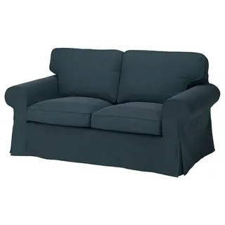 EKTORP cover two-seat sofa, Hillared dark blue