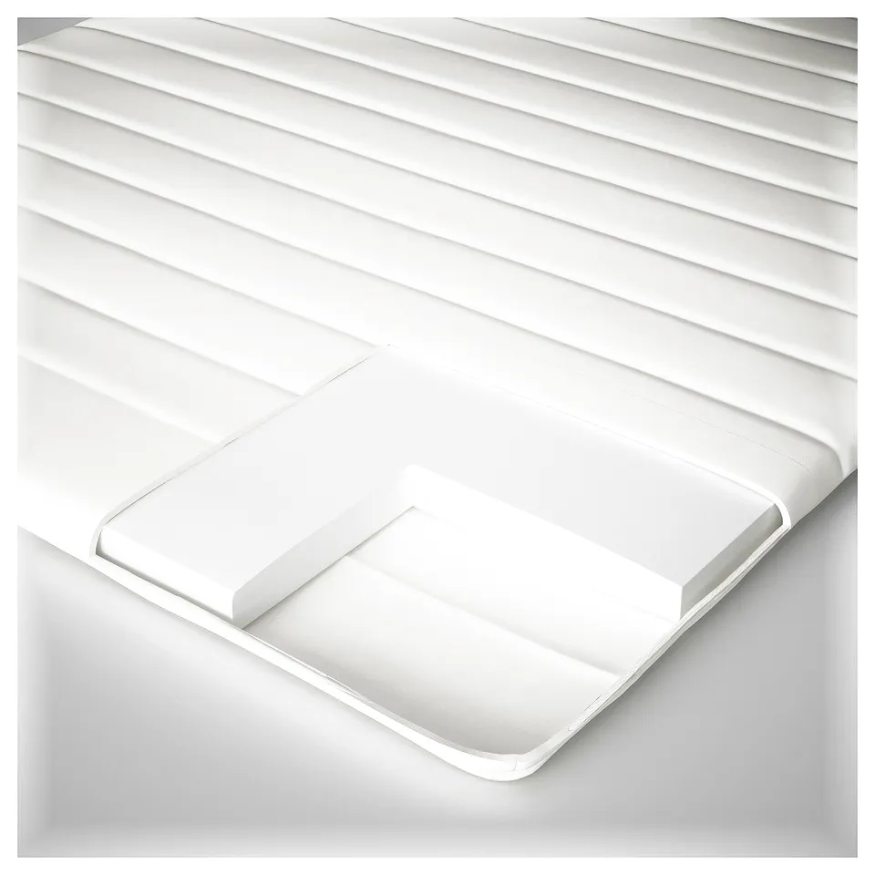 NÄSFJÄLLET Mattress pad, white, 90x200 cm