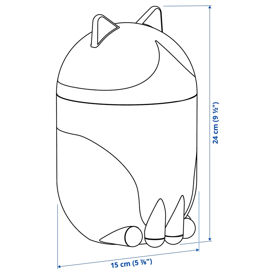 Illustration with measurements for the product: GREJSIMOJS.