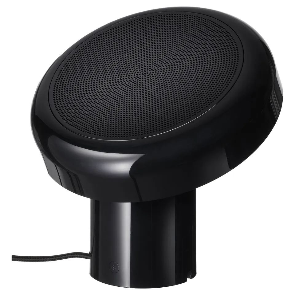 BLOMPRAKT Bluetooth speaker lamp, black