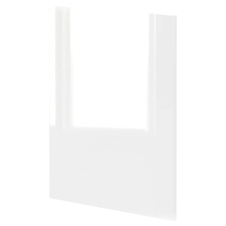METOD white gloss cabinet, sleek modern design, rectangular shape, clear edges.