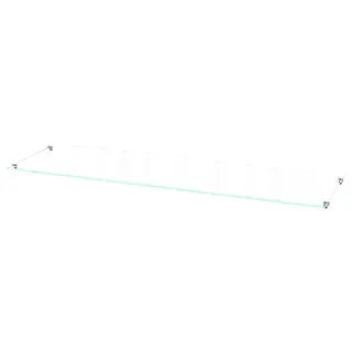 BILLY extra shelf, glass, 76x26 cm