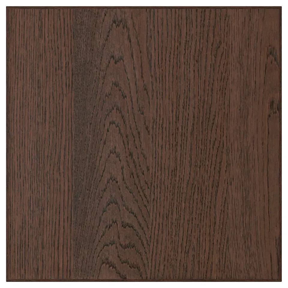 Dark oak wood texture. Square, clean design, modern twist. Solid oak edging.