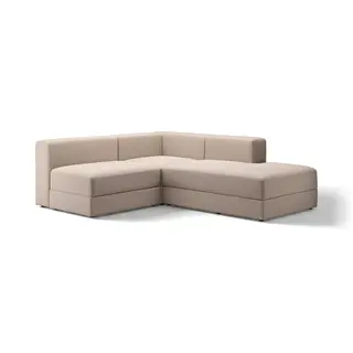 JÄTTEBO mod crnr sofa 2,5-seat w chaise lng, right/Samsala grey-beige, Depth 65 x Height 71 cm