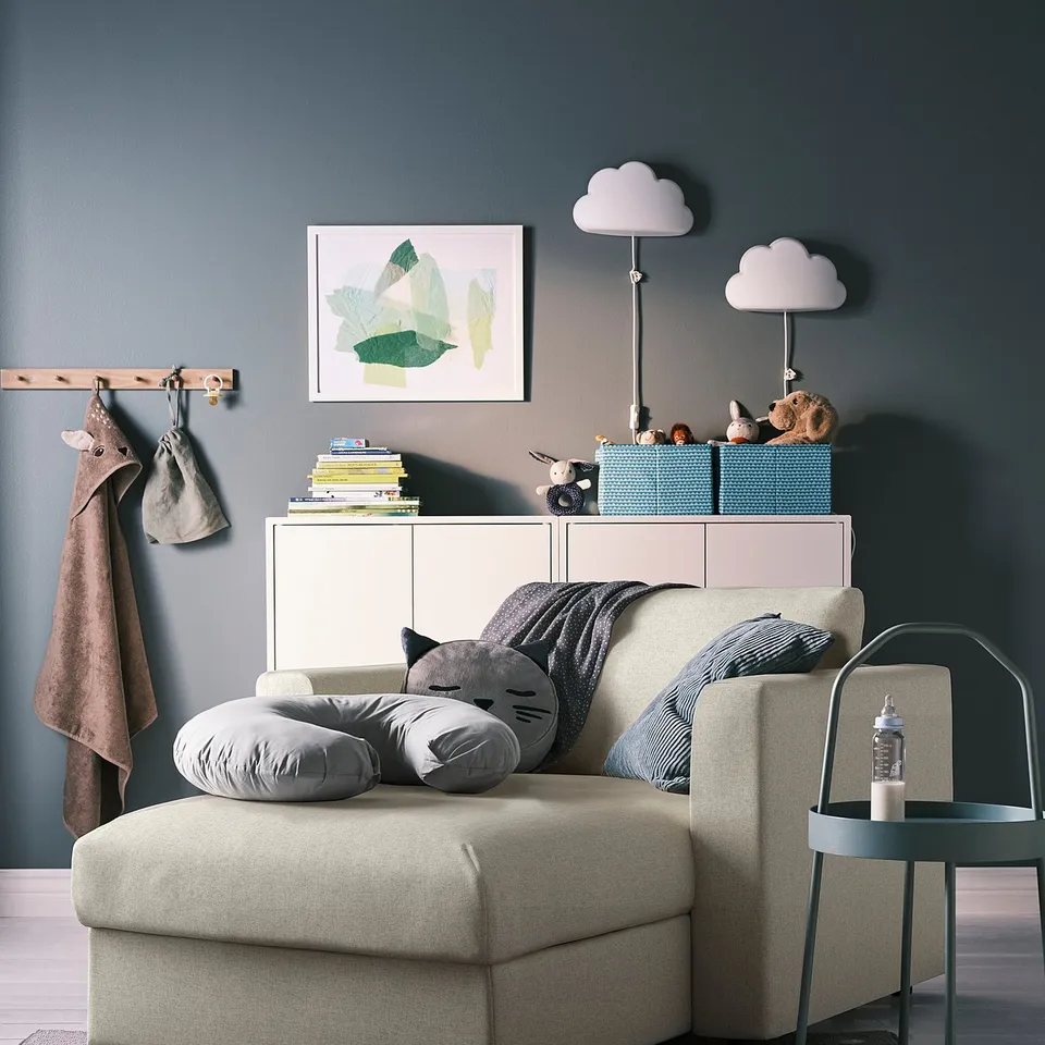 VIMLE Chaise longue, Gunnared medium grey