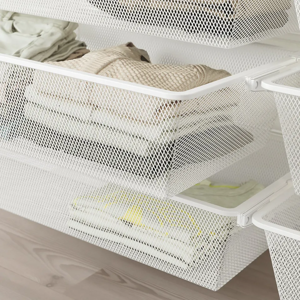 BOAXEL Wardrobe combination, white, 182x40x201 cm