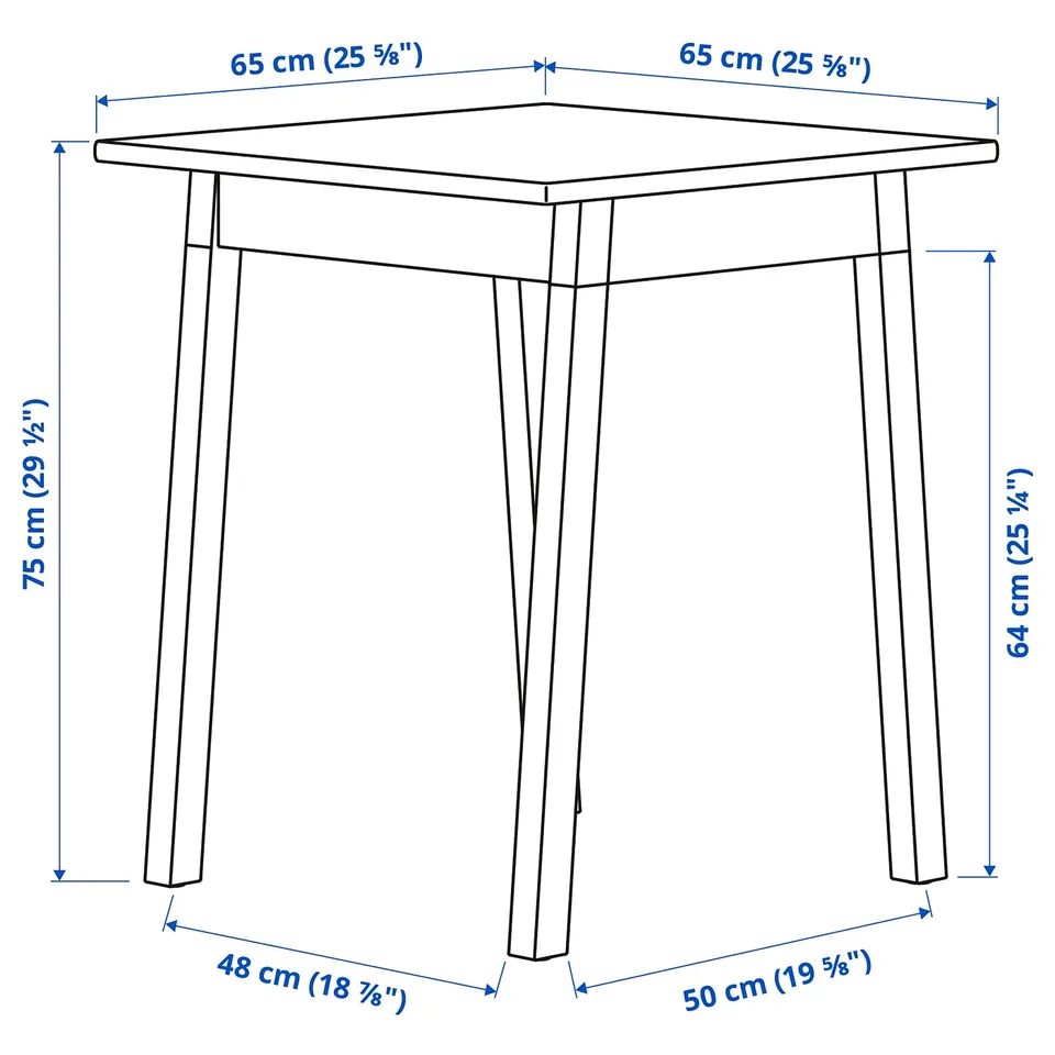 part: PINNTORP table and 2 chairs