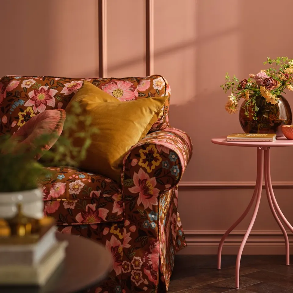 EKTORP 3-seat sofa, Mångbyn brown/multicolour